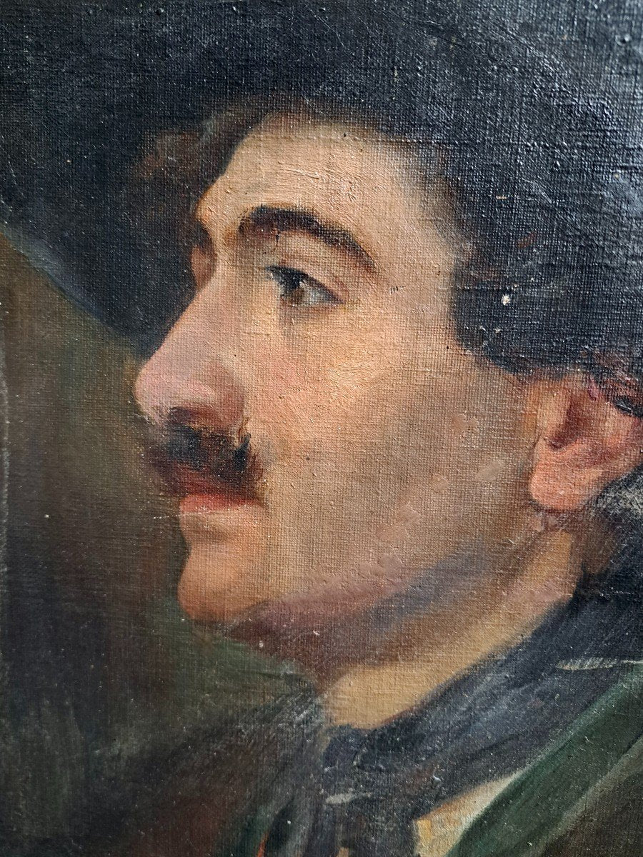 19th Century Self-Portrait of a Man in a Hat