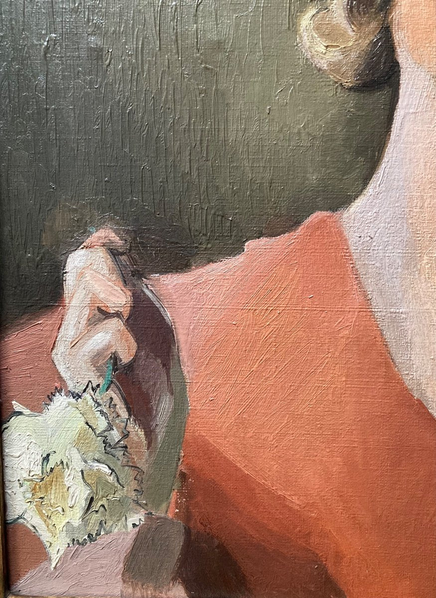 French Oil Portrait of Confidence
