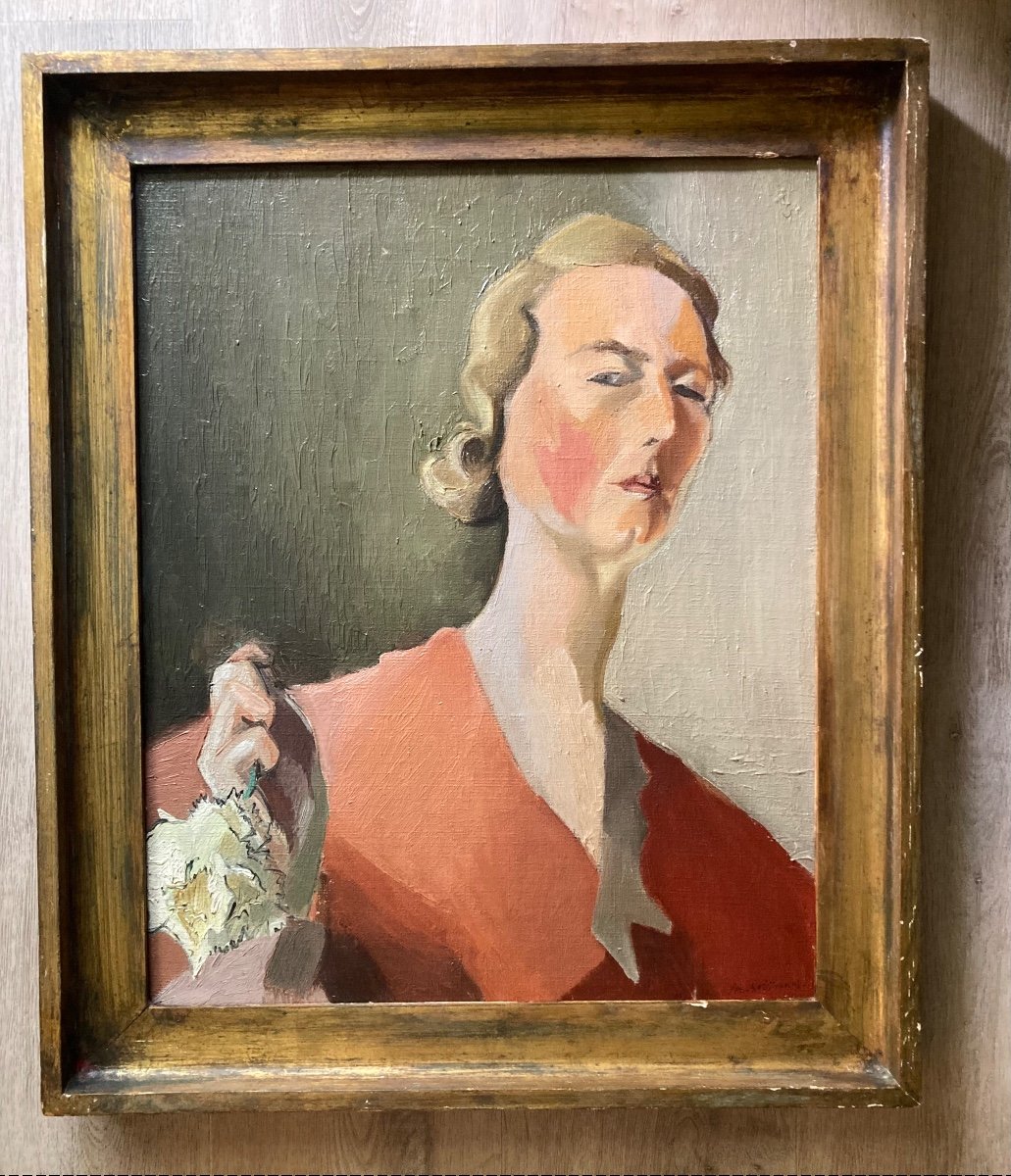 French Oil Portrait of Confidence