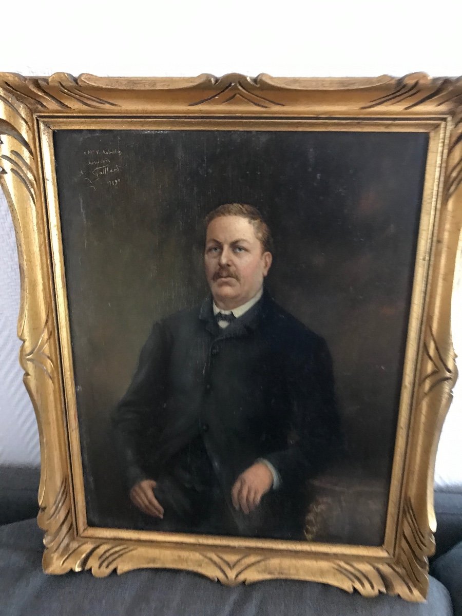 Antique 1890 French Gentleman's Portrait