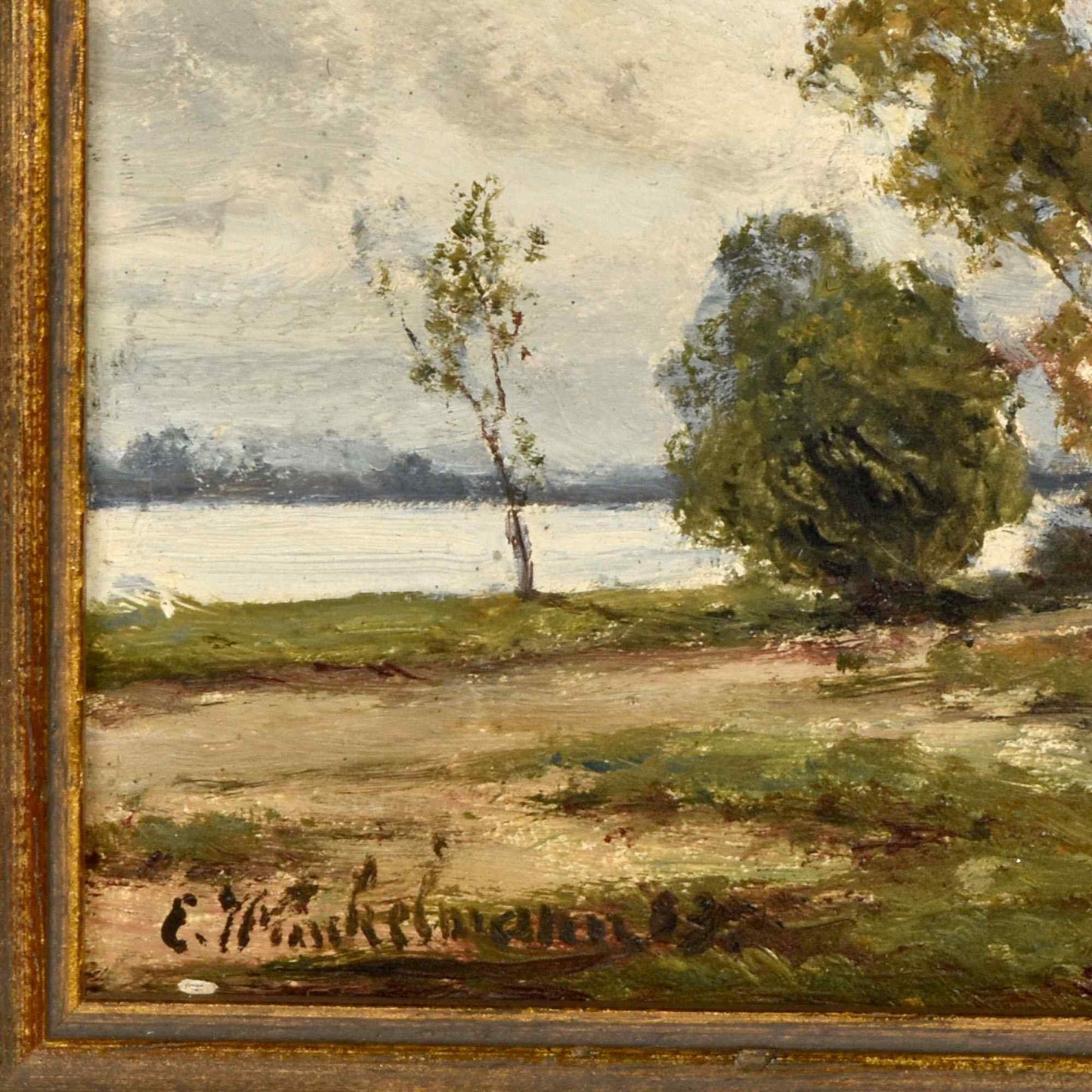 Antique 19th Century Landscape Oil Painting