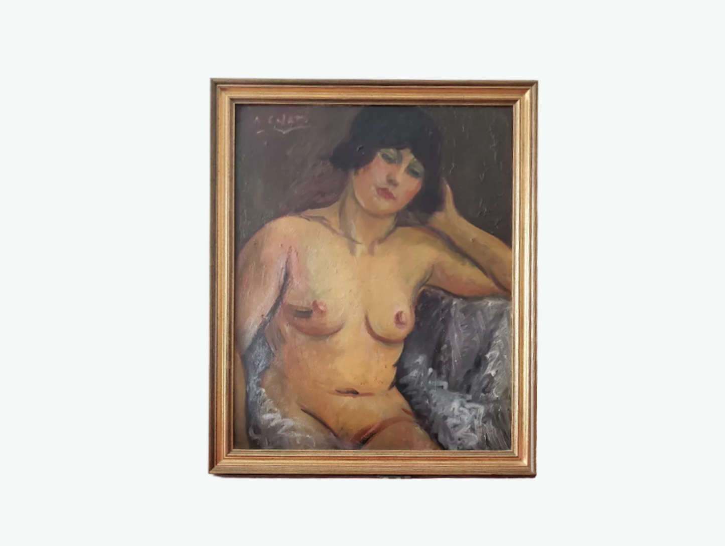 French Art Deco Figure Study Portrait