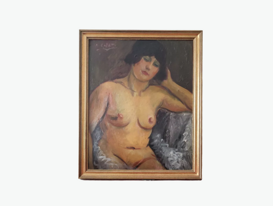 French Art Deco Figure Study Portrait