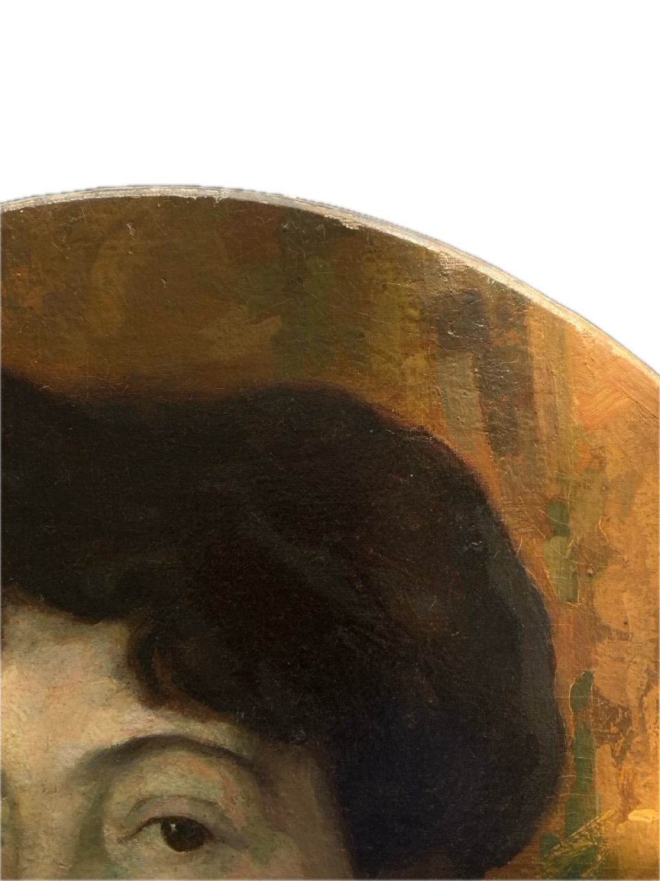 Antique French Oval Oil Portrait by Jean Didier‑Tourné, Trained by Fernand Cormon (Van Gogh’s Teacher)
