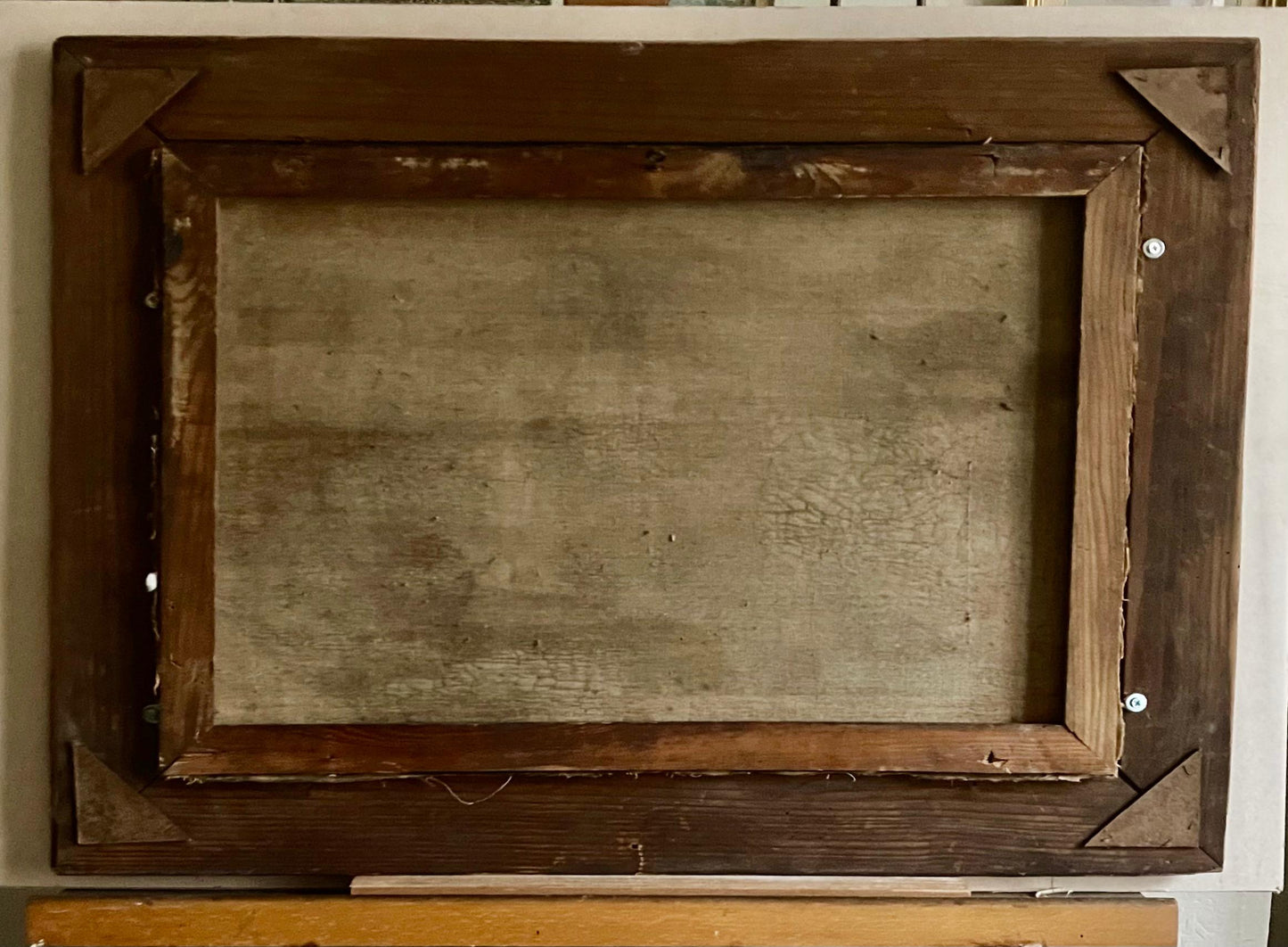 Antique French Still Life "Château la Pompe" Oil Painting with Dry French Humor