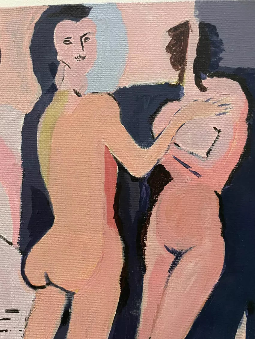 Abstract Nude Composition Oil on Canvas (1960)