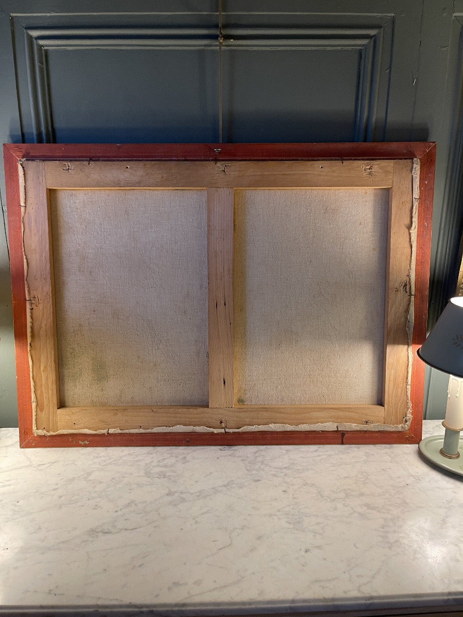 Large French Floral Still Life with Bird, Butterflies, and Bees