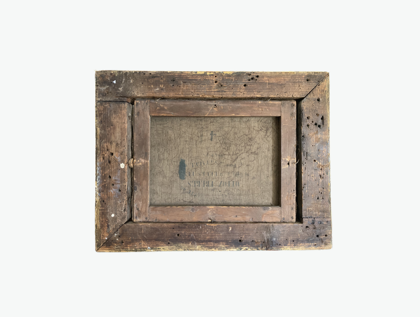 Antique 19th Century French School Landscape Painting Cows in Meadow Moody Tonal Sky Gilt Frame