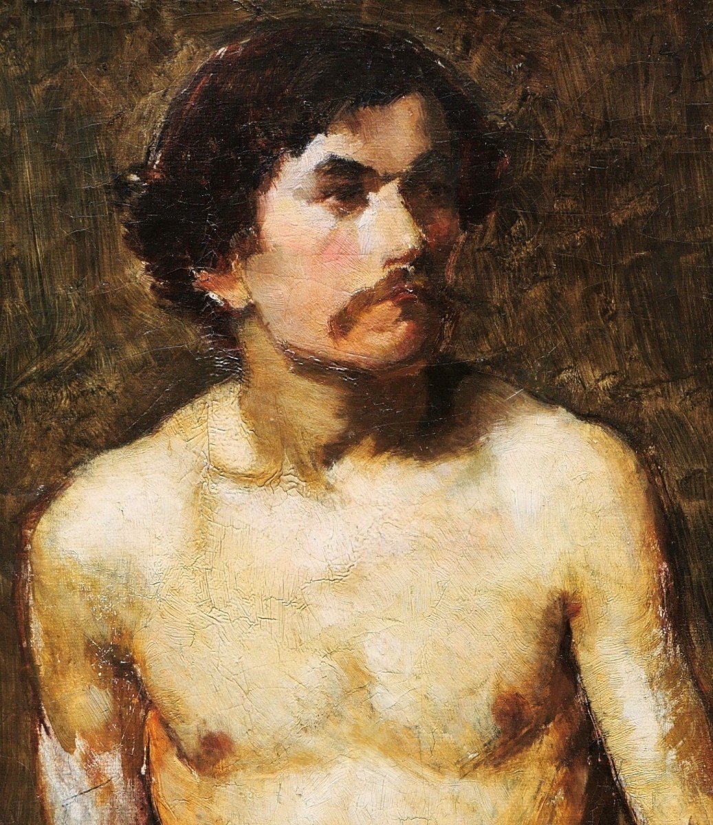 Antique 19th Century French Male Academy Nude