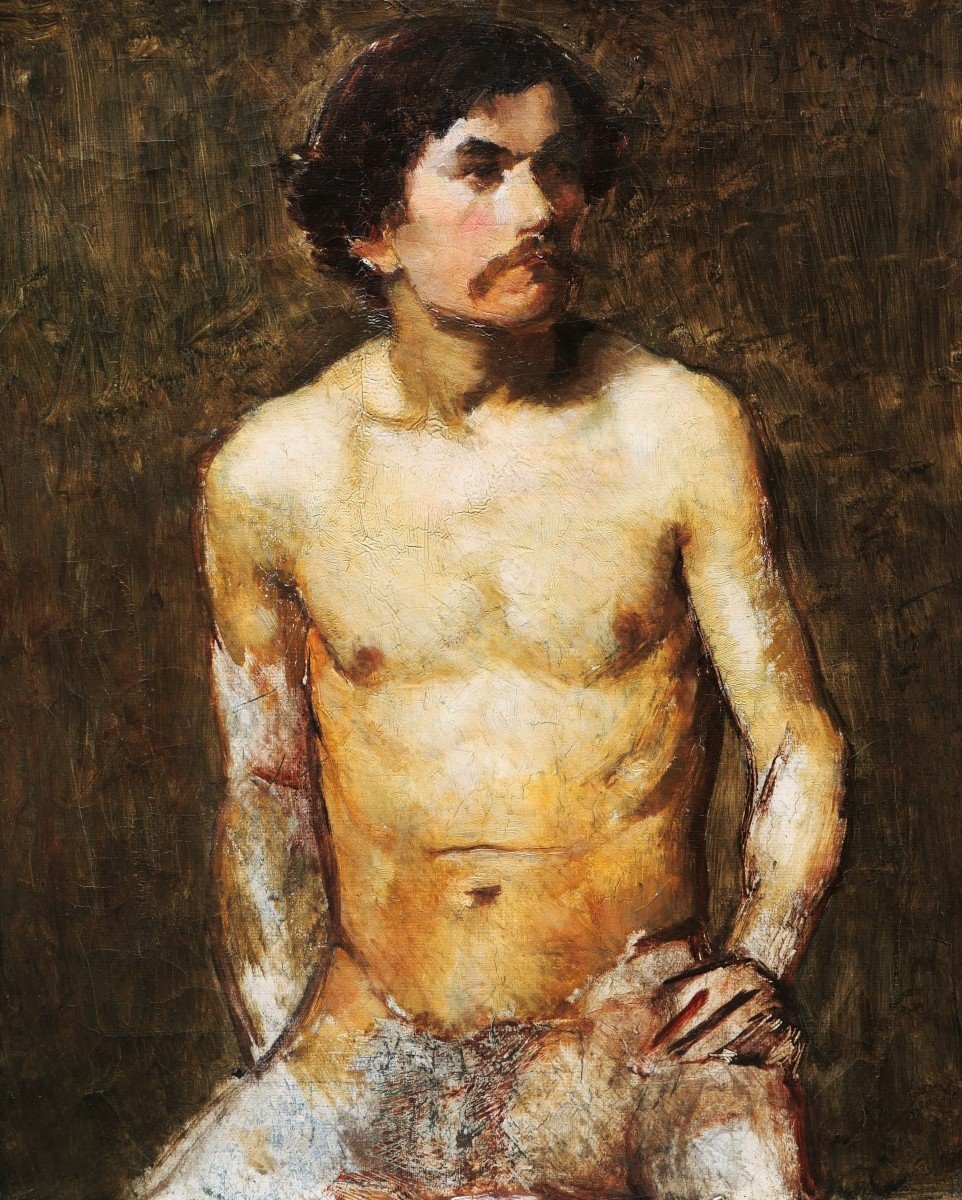 Antique 19th Century French Male Academy Nude