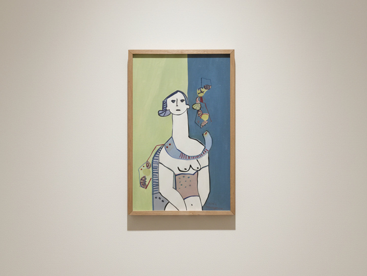 French Mid-Century Modern Figurative Female Portrait