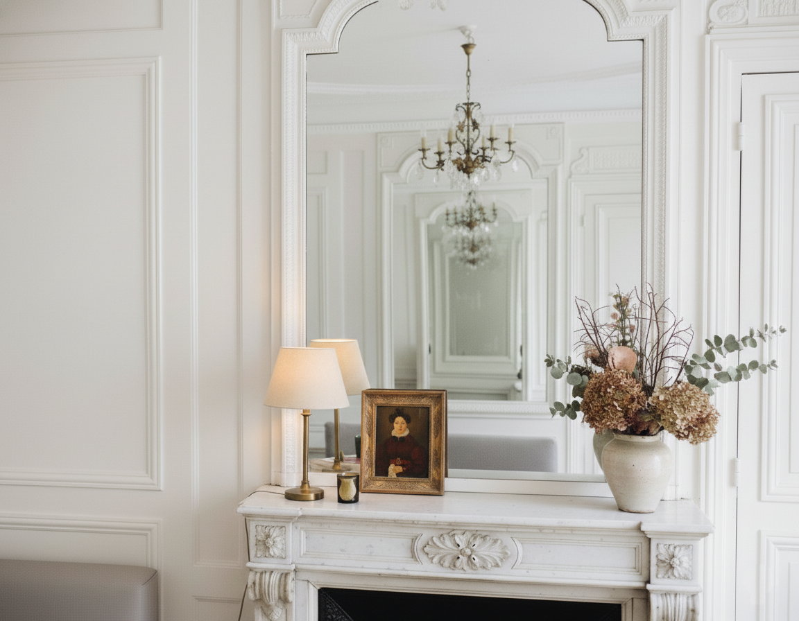 Antique 19th Century French Oil Portrait of a Woman in Garnet