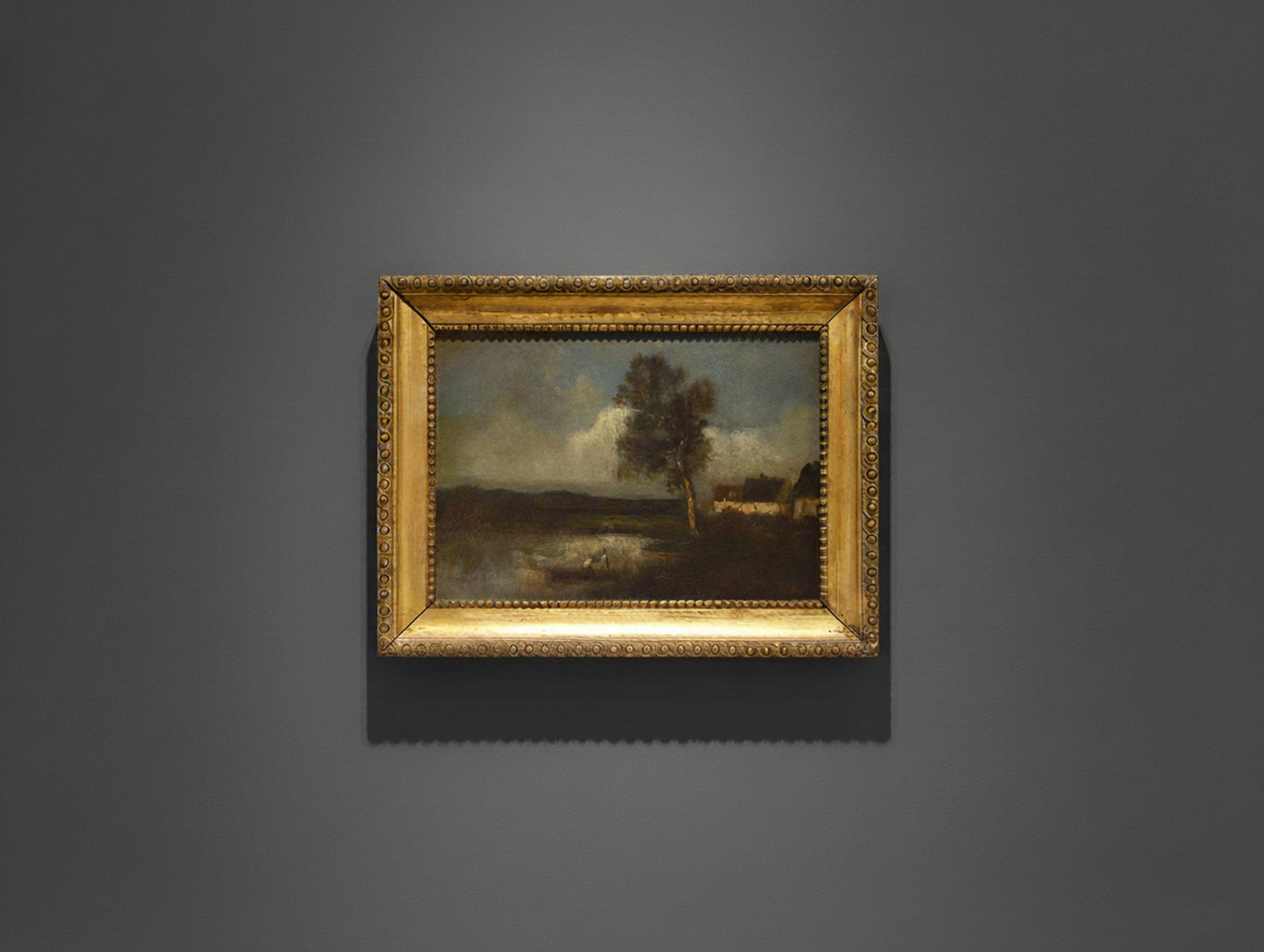 Early 20th-Century French “Paysage à la mare” Modern School Landscape at the Pond