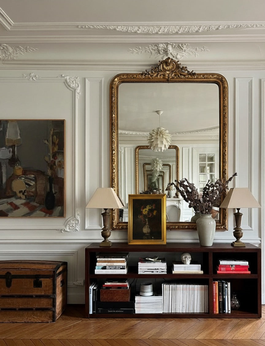 Large French Vanitas Still Life Vintage Oil on Canvas (31.5″ × 38.6″)