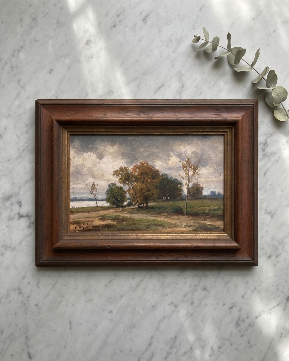 Antique 19th Century Landscape Oil Painting