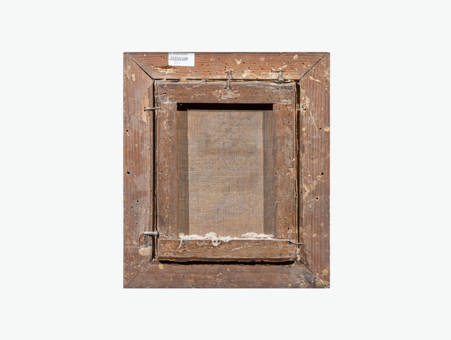 Antique 19th Century French Oil Portrait of a Woman in Garnet