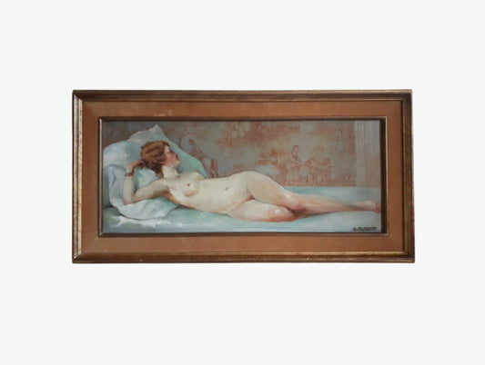 Reclining Nude Oil on Panel (1930s)