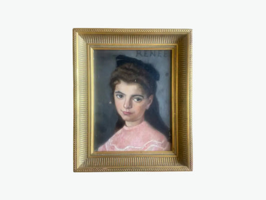 Intriguing Portrait of a Young Girl in Pink