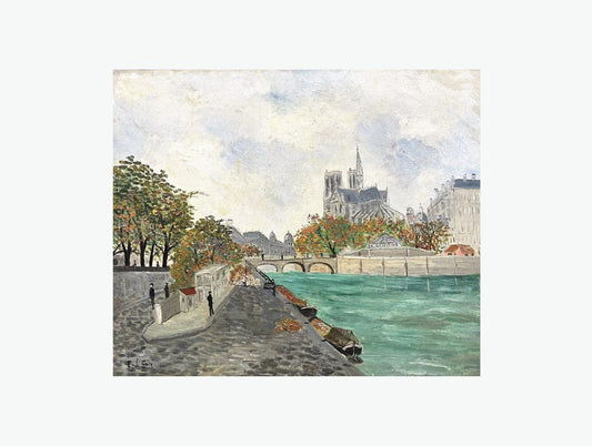 Serene 1930s Notre-Dame Scene