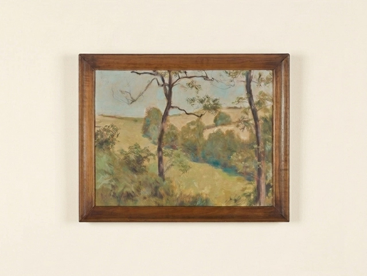 Sunlit French Lauragais Landscape Oil Painting by Olympic Gold Medalist Henri Anspach