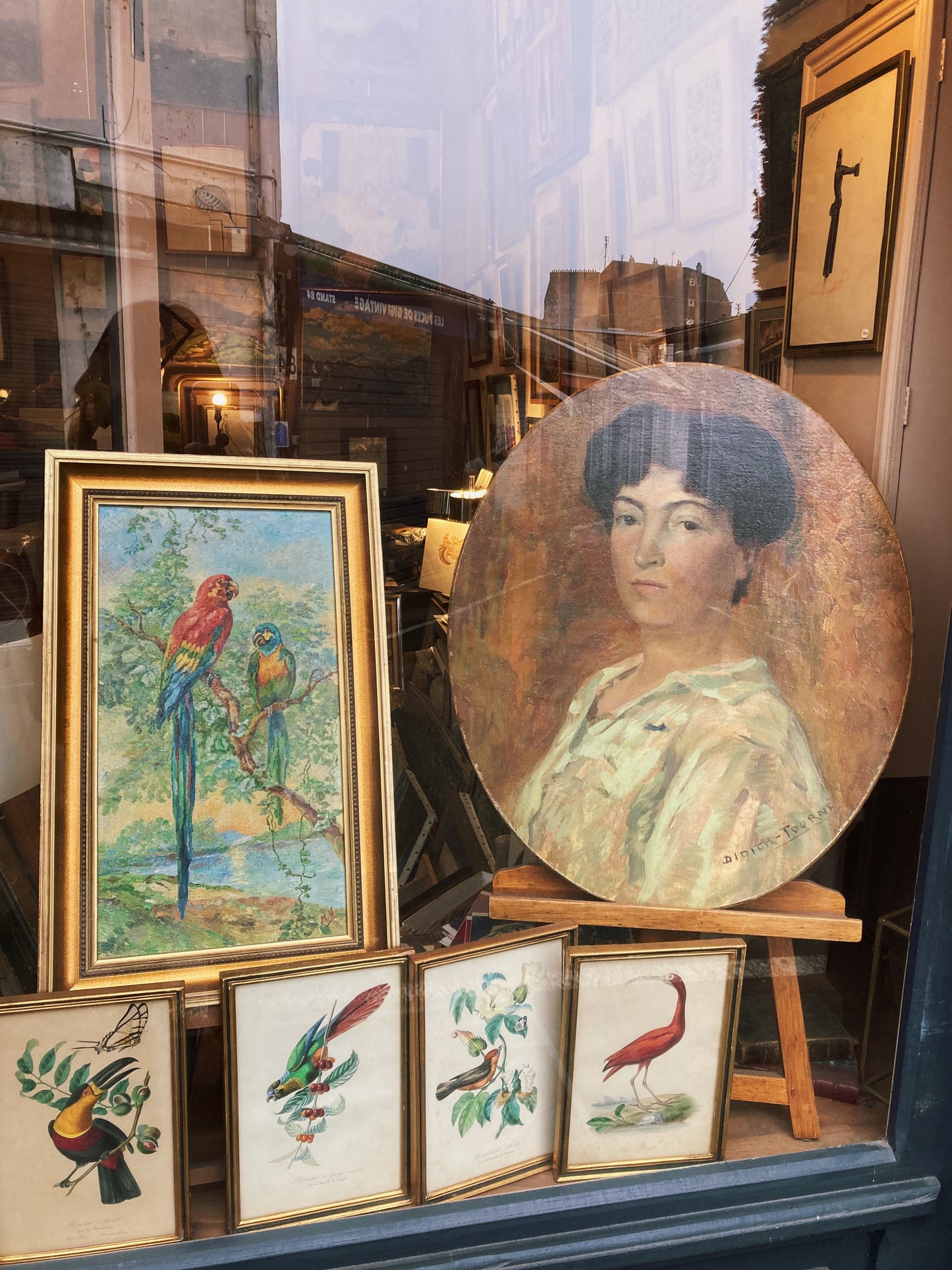 Antique French Oval Oil Portrait by Jean Didier‑Tourné, Trained by Fernand Cormon (Van Gogh’s Teacher)