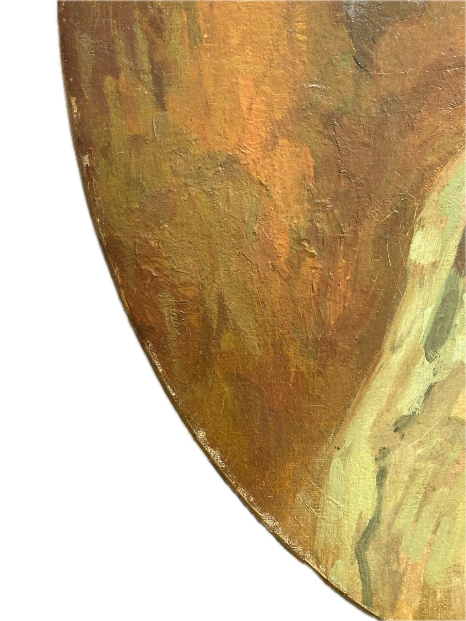 Antique French Oval Oil Portrait by Jean Didier‑Tourné, Trained by Fernand Cormon (Van Gogh’s Teacher)