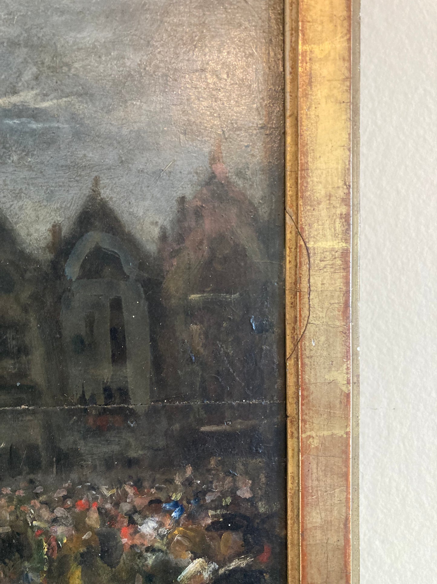 Antique French 19th-Century Oil on Panel King François I Entrée Triomphale (Triumphal Entry) Royal Procession Scene