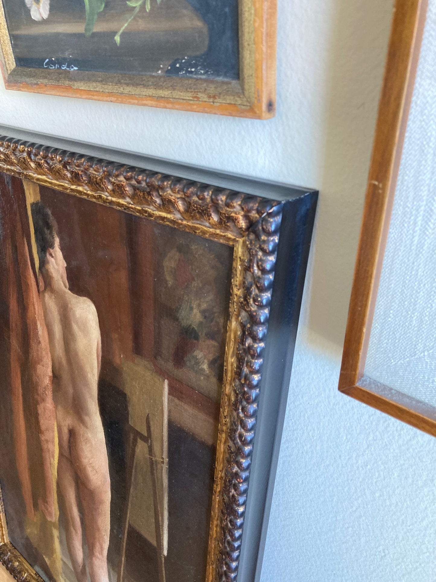 Large Male Nude Figure Study Oil Painting by Douglas Stannus Gray, Pupil of John Singer Sargent