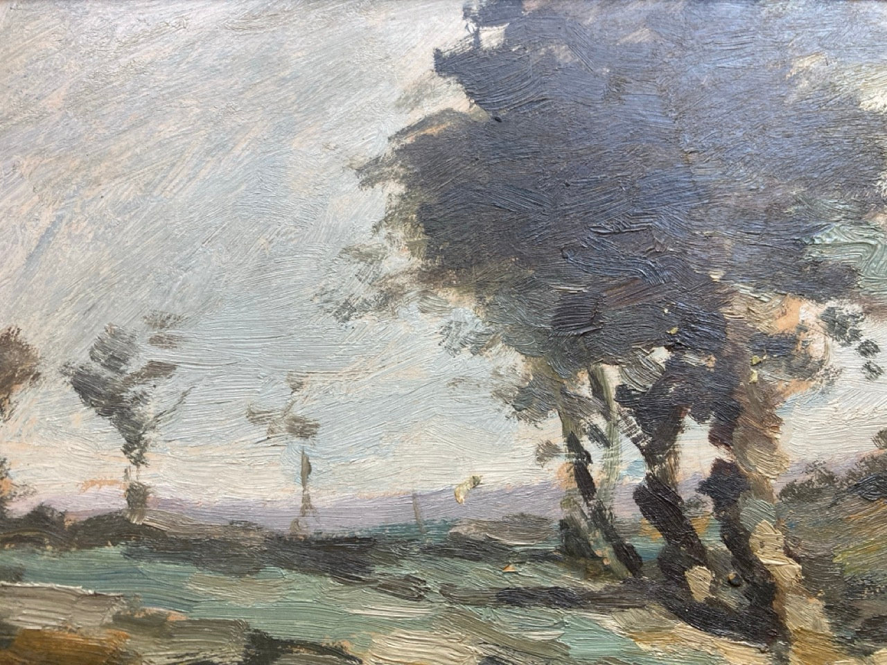 French Landscape Oil Painting attributed to Eugène Brouillard