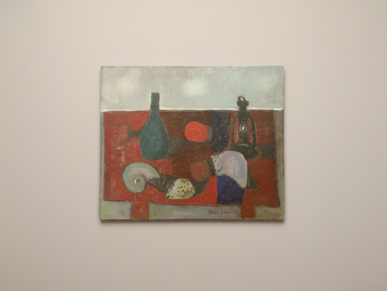 French Mid Century Modern Original Still Life by Bernard Gantner (1953)