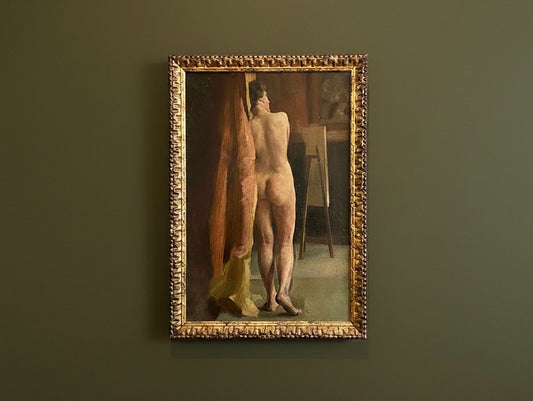 Large Male Nude Figure Study Oil Painting by Douglas Stannus Gray, Pupil of John Singer Sargent