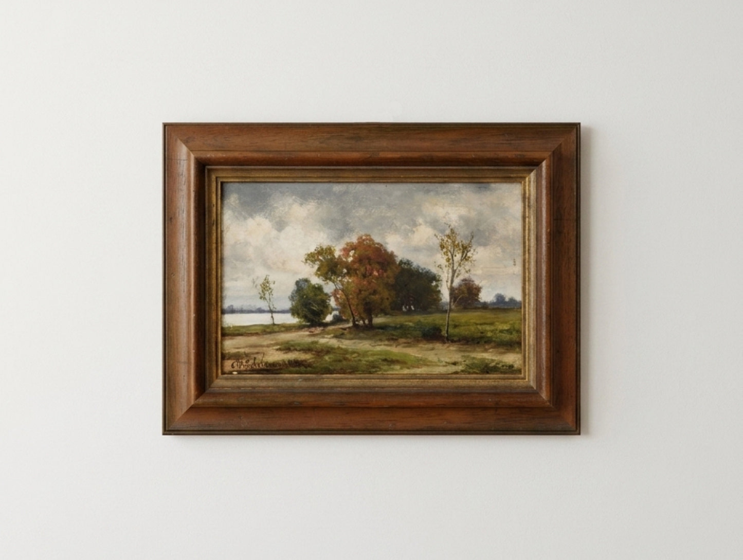Antique 19th Century Landscape Oil Painting