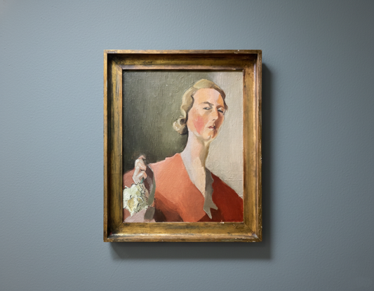 French Oil Portrait of Confidence