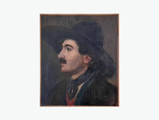 19th Century Self-Portrait of a Man in a Hat