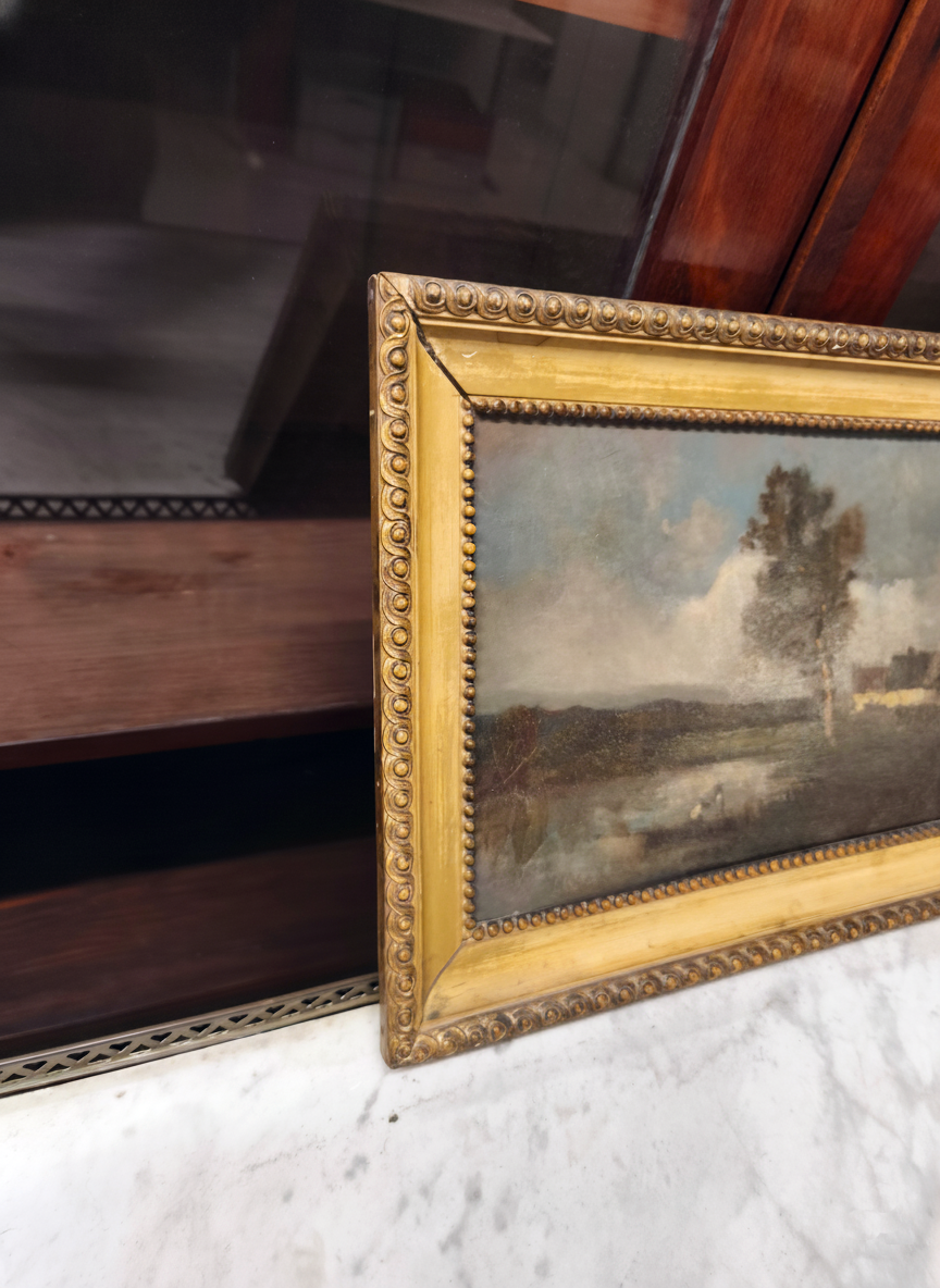 Early 20th-Century French “Paysage à la mare” Modern School Landscape at the Pond