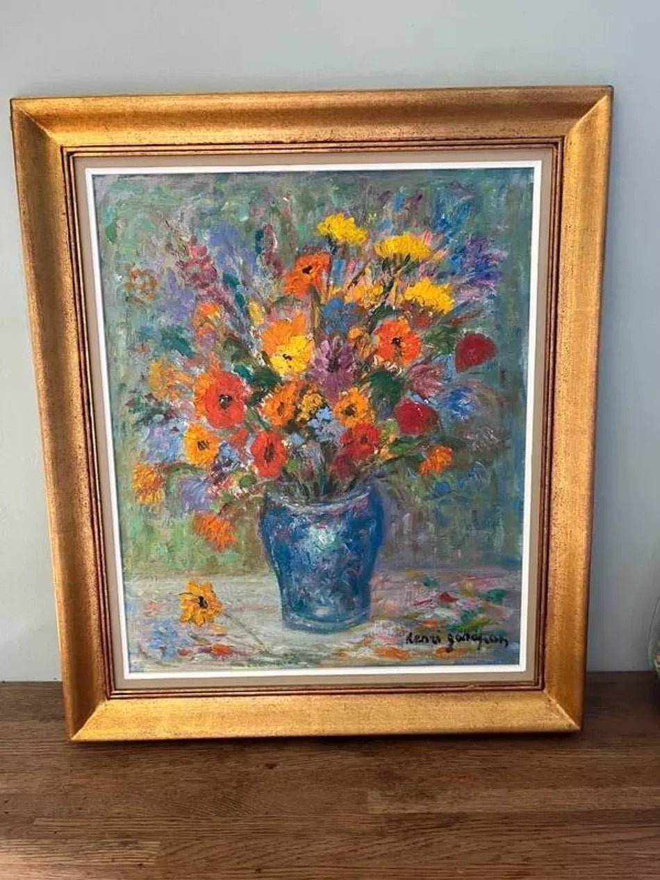Vibrant French Post Impressionist Floral Still Life
