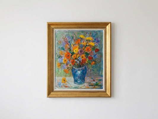 Vibrant French Post Impressionist Floral Still Life